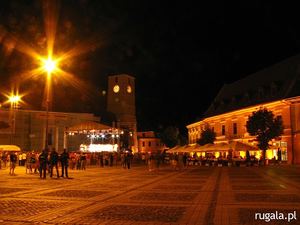 Piaţa Mare nocą, Sibiu