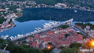 Stare miasto w Kotorze, Zatoka Kotorska - widok z Twierdzy św. Jana
