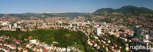 Sarajewo - widok na miasto z Avast Twist Tower
