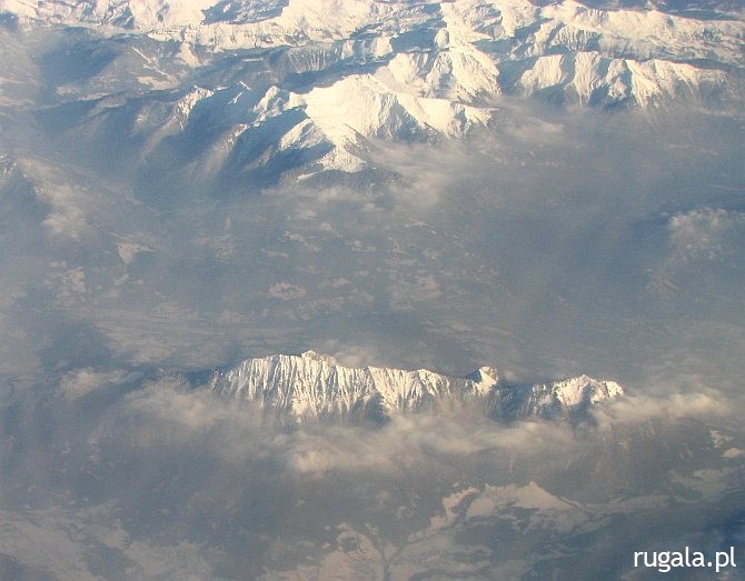 Alpy widziane z wysokości 10 km