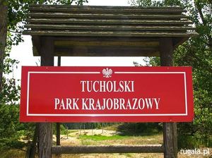 Tucholski Park Krajobrazowy, znak w Rudzkim Moście