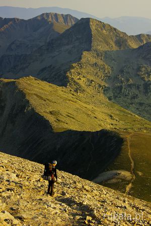 Zejście z Wichrenu na przełęcz Kabata