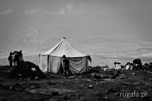 Kurdyjskie namioty w obozie I