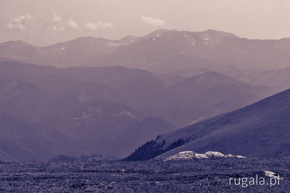 Góry Parâng z gór Șureanu