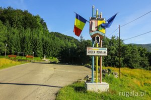 Wjazd do wsi Rusca Montană