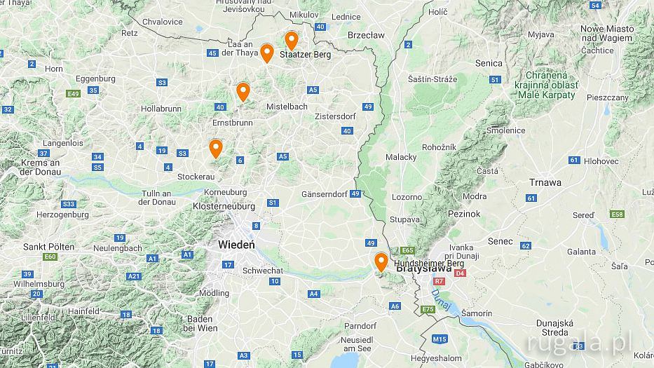 Korona Karpat Austriackich - mapa poglądowa