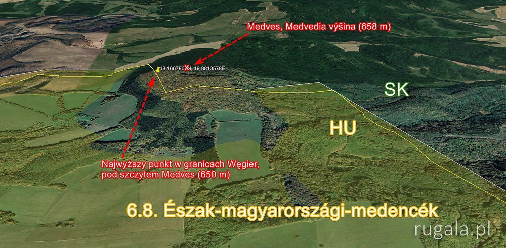 Stoki Medves - najwyższy punkt Észak-magyarországi-medencék