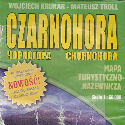 Czarnohora - mapa turystyczno-nazewnicza