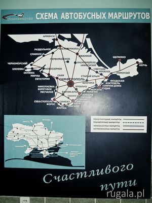 Schemat połączeń autobusowych na Krymie