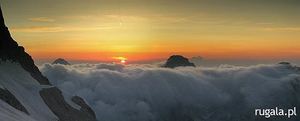 Zachód słońca, Alpy Julijskie