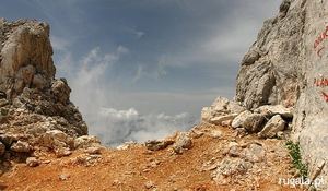 Przełęcz między Triglavem a sczytem Glava v Zaplanji