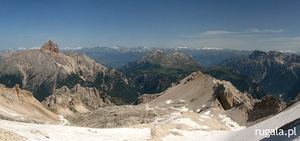 Forcella Grande (2874 m) - widok na północ