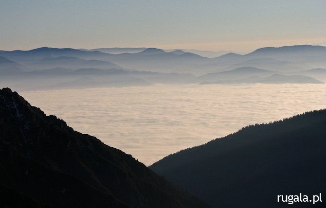 Niżne Tatry ponad chmurami