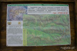 Mapa Rilskiego Rezerwatu na Kobilino Braniszte
