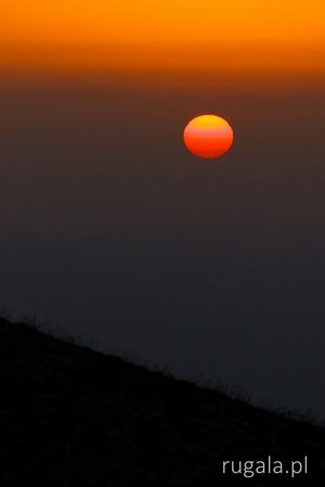Zachód słońca z przełęczy Kabata, Piryn