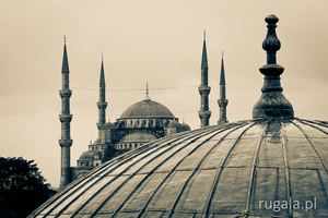 Widok na Błękitny Meczet z Hagia Sophia
