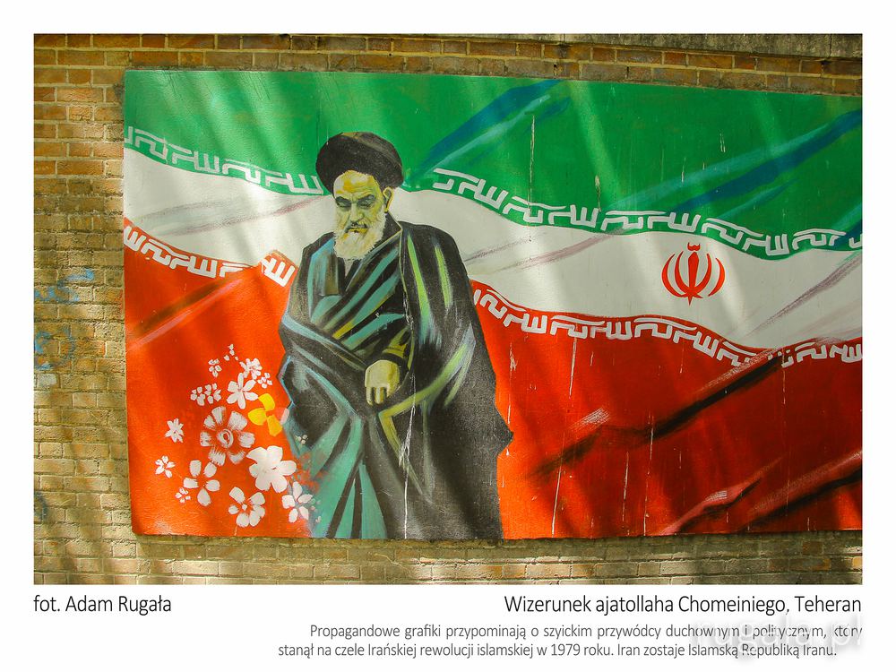 Wizerunek ajatollacha Chomeiniego, Teheran