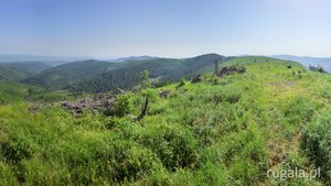 Widok z Ihly w kierunku Čiernej hory, Góry Lewockie