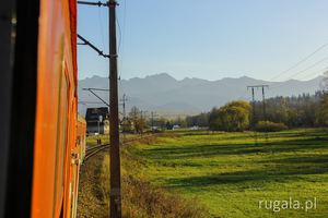 Tatry z pociągu Nowy Targ - Zakopane