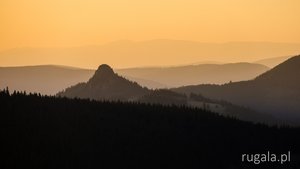 Zachód słońca w Górach Hășmaș