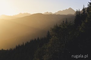 Wschód słońca nad Tatrami - widok z Suchego Żlebu