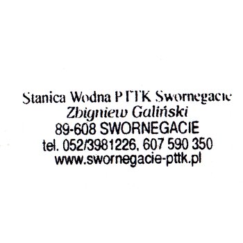 Pieczątka - Stanica Wodna PTTK Swornegacie - 2011